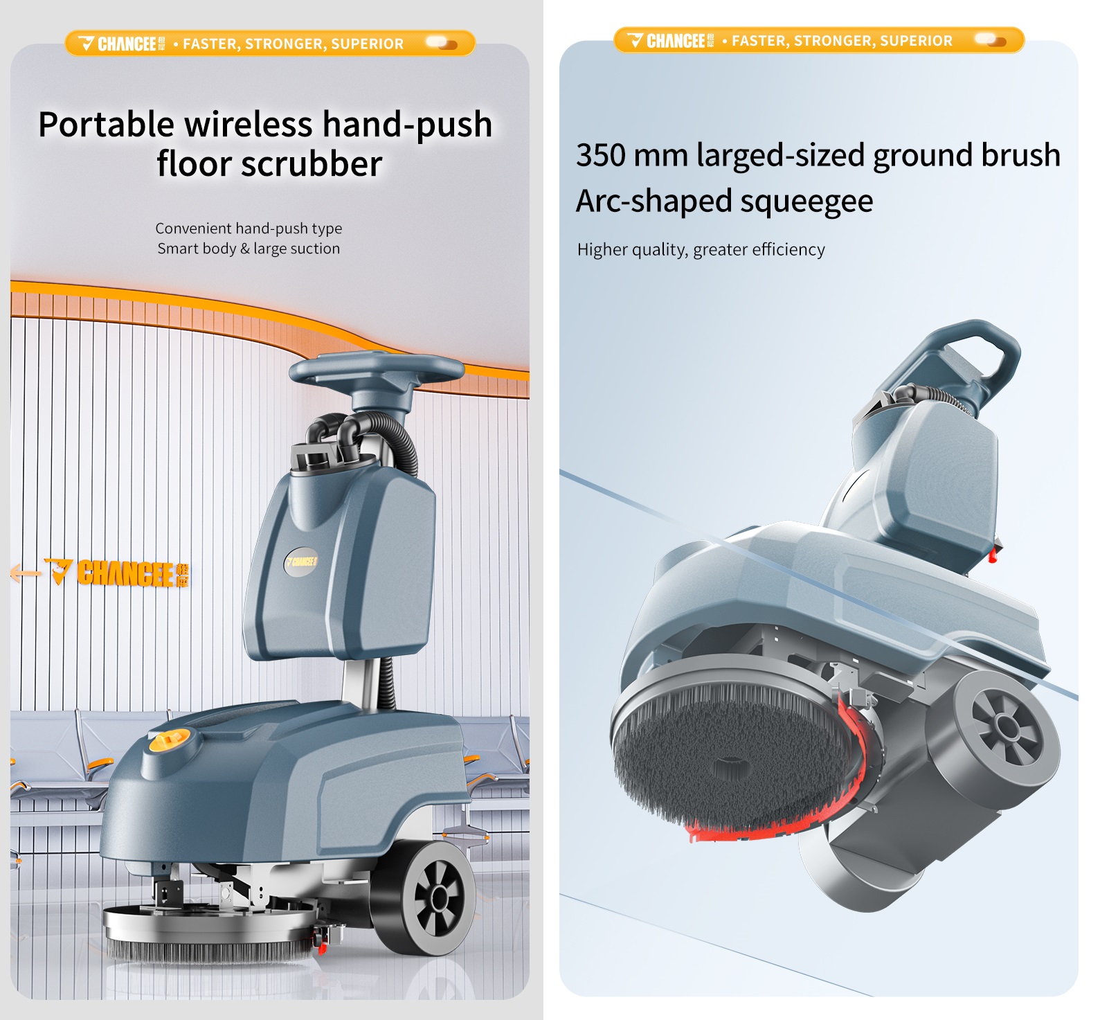 Commercial Small Size Hand Push Electric Cleaner Floor Scrubber Cleaning  Machine Used in Apartment Home Hotel Office - China Electric Floor Scrubber,  Hand Push Scrubber
